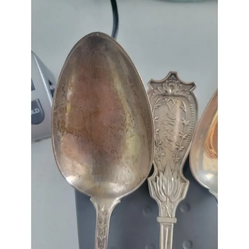 Schulz and Fischer Sterling set of 6 spoons TBSP or serving Faralone 10oz